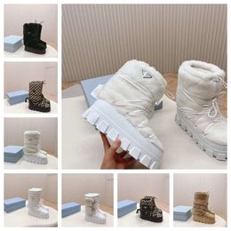 Stylist Moon Boots With Box Women Moonboots P Snow Boot Moonboot Nylon Martin Plaque Sailormoon Ankle Ski Round Designer Lace Up Shoes 42 Fashion New Style