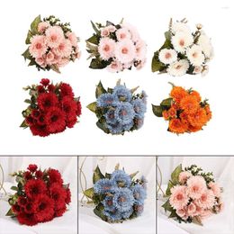 Decorative Flowers Simulation Carnation Daisy Artificial Fake Plastic Wedding Venues Festival Party Courtyard Decor