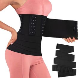 Buckle Bandage Wrap Adjustable Waist Trainer Tummy Slimming Belt Lumbar Support Corset Workout Belly Trimmer Sheath Shapewear 240109