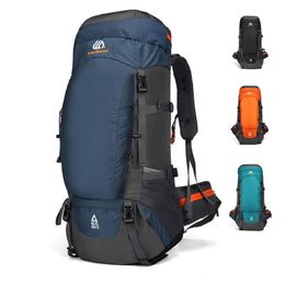 Travel Men's Backpack Large Capacity Blue Outdoor Mountaineering Backbag Waterproof Nylon Cloth 2021 Men Womensports Bagpack296j