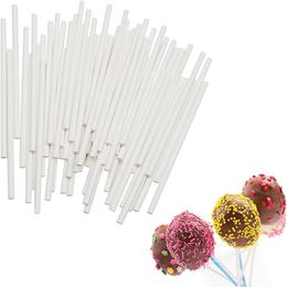 5000pcs 20cm Food-Grade Solid Core White Paper Lollipop Sticks For Chocolate Sugar Candy Lolly Pop Sucker sticks Cake Pop Sticks