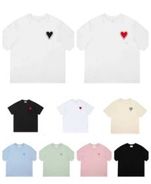 Designers Paris Shirit 2023ss Spring Classic Heart Solid Color Big Love Round Neck Short Sleeve T-shirt for Men and Women Uy29IYIJ