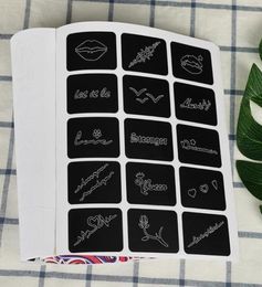 169pcsLot Body Art Reusable Sticker Stencils for Tattoo Painting Template Airbrush Glitter Tattoo Stencil Set Album6532976