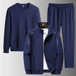 Male Tracksuit Jacket Men Set Large Size 6XL 7XL 8XL Fashion Autumn Winter Homme Suit Sweatshirt Sweatpants Men's Set 240110