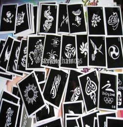 Whole 100pcslot Mixed tattoo stencil for painting henna tattoo pictures designs reusable airbrush tattoo stencil1346808