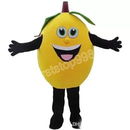 High Quality yellow lemon Mascot Costume Cartoon Anime theme character Unisex Adults Size Advertising Props Christmas Party Outdoor Outfit Suit