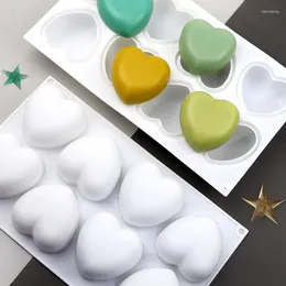 Baking Moulds 8-hole Heart-shaped Mousse Cake Mold Manual Soap Food Grade Silicone LD1010