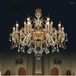 Chandeliers Chandelier Lights Luxury Modern Crystal Lamp Lighting Champage / Cognac Transparent Top K9 For Bedroom El Living Foyer