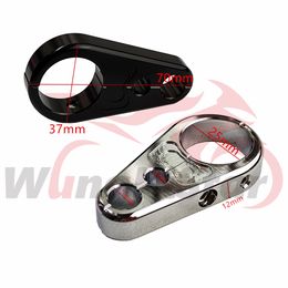 25MM Black Silver Frame Handlebar Clutch Cable Brake Line Holder Clamp CNC Alloy Handlebars Motorcycle Wire Brake Cable Clamps For Motorcross Motorbike Bicycle