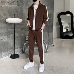 Men's Tracksuits 2024 New Tracksuits Men Sport Set 2PCS Thick Warm Suit Zipper Sportswear Set Male Jogger Sporting Gym Clothing Joggers Women Q230110