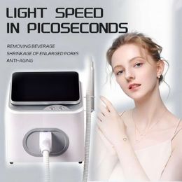 Pico Laser Tattoo Removal 4 Wavelength Best Beauty Machine Picosecond Laser Eyebrow Washing Machine ND YAG Laser Acne Pigment With 5 Heads Tips Replaceable