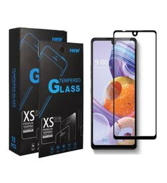 Black Edge Full Cover Tempered Glass Screen Protector for LG Stylo 6 5 K51 Aristo5 Samsung A01 A21 Moto E 2020 with Package2549055