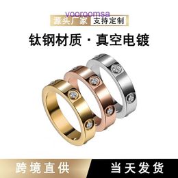 Carter Classic Designer Rings for Men and Women Ring trend men's women's couple rings fashion diamond inlaid titanium steel ring With Original Box