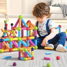 Kids Magnetic Construction Set Balls Stick Building Blocks Montessori Educational Toys For Children Gift 240110