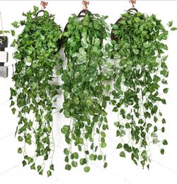 Artificial Ivy Foliage Green Leaves Fake Hanging Emalation Flower Vine Plant Rattan Wedding Party Garden Decor Wall Mounted Supply5461916