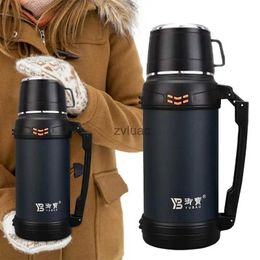 water bottle New Thermos Water Bottle Vacuum Flask Insulated Cup Thermal Coffee Mug with Handle Tumblers Mug Bottle for Picnic Sports Camping YQ240110