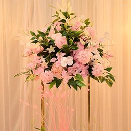 Decorative Flowers Wedding Flower Decoration Artificial Rose Wreath Wed Arch Threshold Backdrop Wall Table Arrangement Home Decor