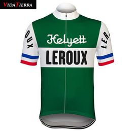 2019 VIDA TIERRA cycling jersey green Retro pro team racing leroux bicycle clothing Ciclismo classic Breathable cool Outdoor sport266l