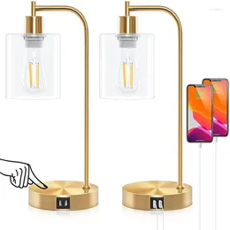 Table Lamps Lamp Bedroom Bedside Creative Post-Modern Room Touch Dimming Warm Romantic Light Glass