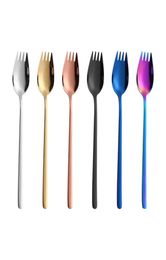 Multifuntional 2 in 1 Spork Silverware Stainless Steel 304 Gold Fork Spoon2441658