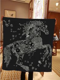 New Color Horse Small Silk Scarf Twill Silk Small Scarf Digital Printing Square Scarf Light Luxury