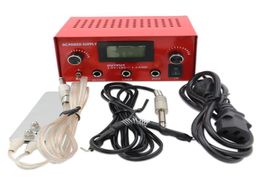 Tattoo Power Supply BlackRedSilver Dual Digital LCD Tattoo Power Supply Unit Set with Plug Clip Cord Foot Pedal 2082403