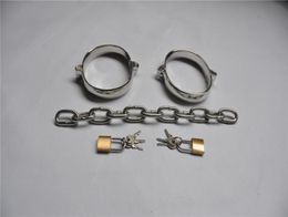 Bondage Latest Male Female Metal Stainless Steel Chain Fetter Anklet Shackles Restraint Ankle Adult Sex Toy BDSM Product6456269