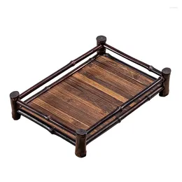 Tea Trays Chinese Wooden Tray Large Vintage Decor Coffee Table Serving Plates Dienblad Decorative