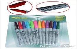 Permier 12 Colours Tattoo Pen Permanent Makeup Marker Stencil Skin Scribe Piercing Tool 9915790