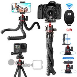 Tripods Ulanzi Mt11 Flexible Octopus Mini Tripod for Iphone Smartphone Dslr Slr Camera Gopro Vlog Portable 2 in 1 Selfie Stick Tripod