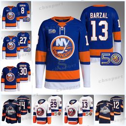 13 Mathew Barzal Islanders Jersey Anders Lee Noah Dobson Ilya Sorokin Matt Martin Josh Bailey Casey Cizikas Bo Horvat Brock Nelson Ryan Pulock New York