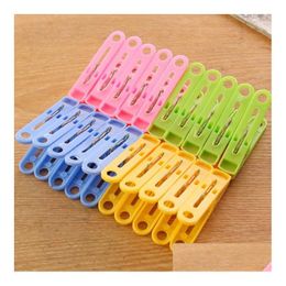 Other Household Sundries 1000Pcs/Lot Beach Towel Clips Plastic Windproof Clipper Clothes Hanger Socks Underwear Cloth Hook Holder Sn Dhc2W