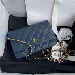 Top quality designer Shoulder bag chain strap handbag Plaid purses Double letter solid buckle Sheepskin caviar pattern Wome
