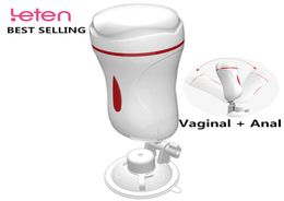 Vagina anal masturbation cup vibrator Suction Cup pocket vagina Real Pussy Male Masturbator Erotic Blowjob oral sex toys for man Y5822640