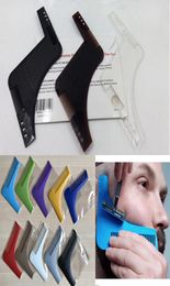 2 Styles Multifunction Beard Shaping Shaper Styling Template PLUS Beard Comb AllInOne Tool ABS Comb for Hair Beard Trim Template2444115