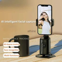 Selfie Monopods Live Streaming Video Selfie Stick Tripod 360 Ai Intelligent Tracking Face Object Camera Mobile Phone Holder Gimbal Stabiliser YQ240110