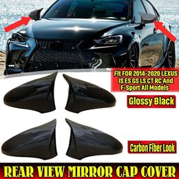 New Car Side Rearview Mirror Cover Caps For Lexus IS ES GS LS CT RC F-Sport IS200 IS250 IS300 IS350 2014-2020 Add on Mirror Covers