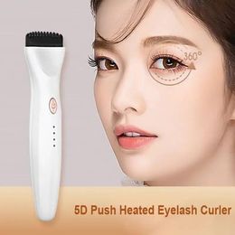 Brushes 5D Push Heated Eyelash Curler Electric 3Modes Eye Lashes Eyelash Grafting Long Lasting Makeup Tools Hot Viewer