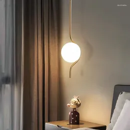 Pendant Lamps Bedside Chandelier Nordic Bedroom Living Room Background Wall Creative Personality Modern Minimalist Bar Small Lamp