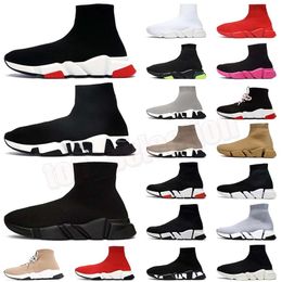 Classics Speed Designer Sock Shoes Casual Socks Trainers Women Mens Triple Black White Knit All Red Fashion Womens Mens Loafers Platform OG Sports Sneakers