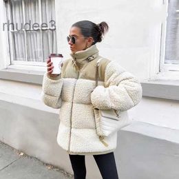 Puffer Fleece Jacket Face Sherpa Women Faux Shearling Outerwear Coats Female Suede Fur the Coat Men Jacket BN2F