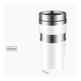 Mugs 20Pcs 500Ml 15Oz Double Wall Stainless Steel Coffee Cup Thermal Bottle Thermo Fashion Tumbler Vacuum Flask Cups Drop Delivery H Dh7Vr