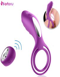Delay Ejaculation Ring Vibrators For Men Vibrating Penis Cock Massage Rings Double Penetration G Spot Stimulator For Woman J1906294537615