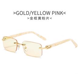 Designer Sunglasses Kajia small box frameless plate sunglasses female sunglasses male fashion personality jelly optical lens 9QA9