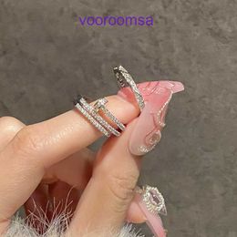 Fashion Ring Carter Ladies Rose Gold Silver Lady Rings Designer jewelry for sale Sparkling Diamond Full Zircon Multi layer Wrapped Nail With Original Box