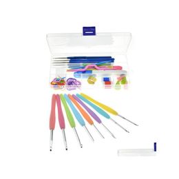 Craft Tools Dhs 50Set 16Pcs/Set Cloghet Hooks Needles Knit Kit Stitches Knitting Case In Yarn Hook Stitch Weave Accessories Drop Del Dhc6K