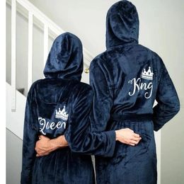 Mr And Mrs Personalization Hooded Bathrobes Customized Bathrobes With Name Women And Men Hooded Bathrobes Husband Wife Honeymoon 240110