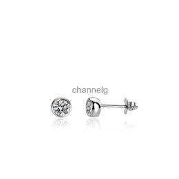 Stud Round 3mm Moissanite Diamond Silver 925 Stud Earrings Trendy Engagement Wedding Women Earring Gift YQ240110