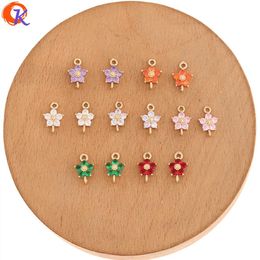 Rings Cordial Design 50pcs 8*12mm Jewelry Accessories/diy Parts/earrings Making/cz Connectors/flower Shape/hand Made/jewelry Findings