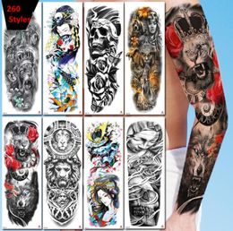 300 Styles full sleeves Temporary Tattoos 3d Waterproof Tattoo Sticker Body Art Arm stickers 4817cm7825484